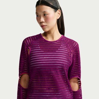 Nike Womens Radical AirFlow Aero-FIT Long-Sleeve Running Top in Red | IX5967-630