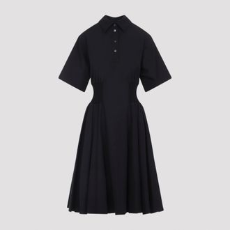 Loewe Womens Black Cotton Short Sleeve Dress Elastane - Size EU 34 (Womens)