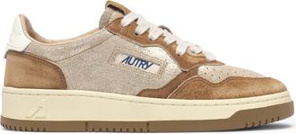 Autry Laminated Suede Low-Top Sneakers with Retro Appeal