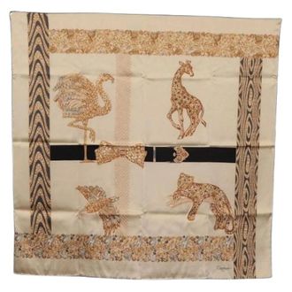 Cartier Pre-owned Scarves, female, Beige, Size: ONE SIZE Pre-owned Silk Scarf