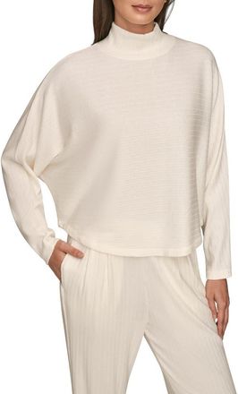 DKNY Mock Neck Sweater in Cream at Nordstrom, Size X-Large