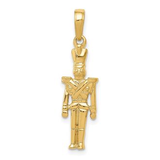 Diamond2Deal 14k Yellow Gold Polished 3-D Toy Soldier Pendant