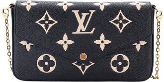 Louis Vuitton Black Bicolor Monogram Empreinte Giant Felicie Pochette (Authentic Pre-Loved)
