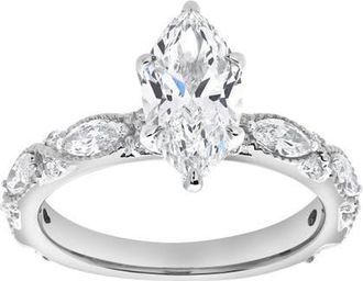 LuvMyJewelry Althea 2.15CT Marquise Cut Lab Diamond Engagement Ring 14K Gold in 14K White Gold at Nordstrom, Size 7