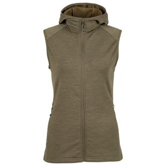 Stoic MerinoFleece270 KuolpaLightSt. Vest Hood Merinogilet f&uuml;r Damen | oliv