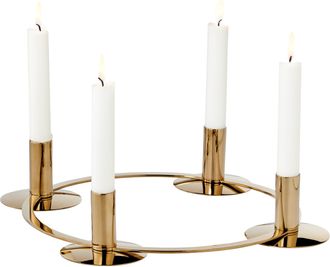 Philippi 4-in-1 Design Adventskranz La Serena aus Edelstahl Pvd vergoldet