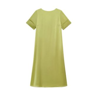 Maliparmi Shiny Cady Jurk - Dames - Casual kleedjes - Groen - S - Kleedjes