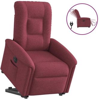vidaXL Vidaxl - Sill&oacute;n El&eacute;ctrico Reclinable Elevable De Tela Rojo Tinto