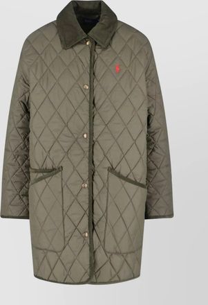 Polo Ralph Lauren corduroy collar quilted front pockets jacket