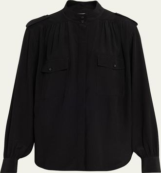 Chlo&eacute; Organic Silk Crepe De Chine Top