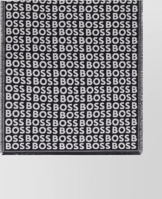 HUGO BOSS jacquard viscose scarf