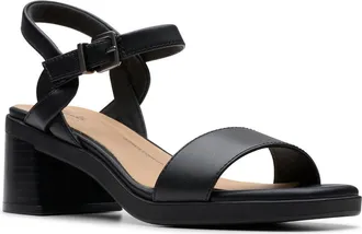 Clarks Jaylan Ray Sandal in Black Leather at Nordstrom Rack, Size 8.5