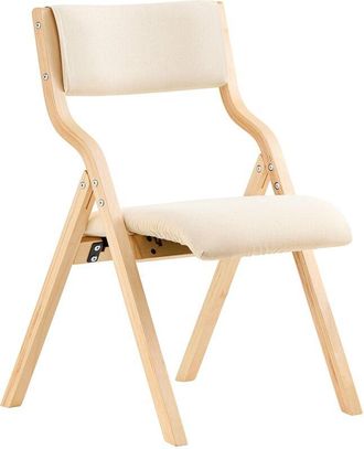 SoBuy Sobuy - Sedia pieghevole Stil Sedia Sedia da scrivania in betulla Bianco FST40-W