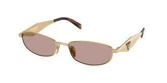 Prada PR D51S 5AK20I Womens Sunglasses Gold Size 55