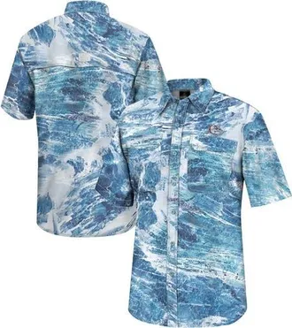 Colosseum Mens Colosseum Blue Gonzaga Bulldogs Realtree Aspect Charter Full-Button Fishing Shirt at Nordstrom, Size Medium