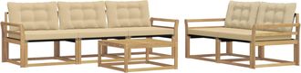 vidaXL Conjunto De Sof&aacute;s De Exterior 6 Uds. Y Beige Vidaxl