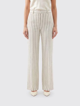 Balmain Pantaloni straight Balmain in viscosa stretch a righe