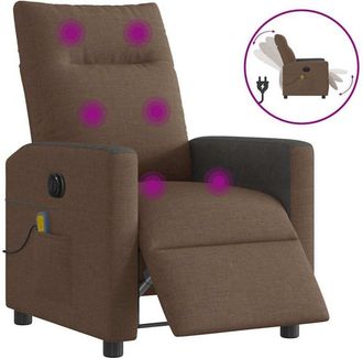 vidaXL Vidaxl - Sill&oacute;n Reclinable De Masaje El&eacute;ctrico Tela Marr&oacute;n