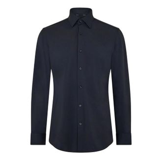 HUGO BOSS Heren P-Hank Oxford-overhemd met Kent-kraag en lange mouwen (Zwart)