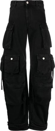 The Attico Broeken - Dames - Loose Fit Jeans - Zwart - W26 - Katoen - Jeans