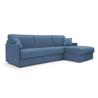 Divani.Store Sof&aacute; esquinero convertible impermeable 232 cm derecho azul