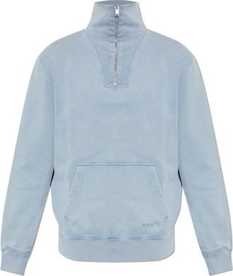 A.P.C. Pocket Sweatshirt - Heren - Vesten met rits - Blauw - S - Katoen - Hoodies & sweatvesten