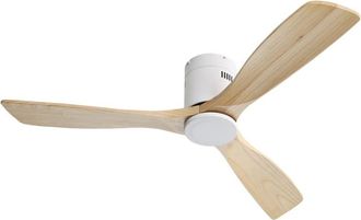 Urban Meuble Ventilador de techo LED 52 blanco - 3 aspas madera maciza, silencioso