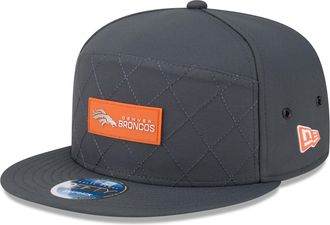 New Era Mens Charcoal Denver Broncos 2025 Sideline Cold Weather Split Panel 9FIFTY Snapback Hat