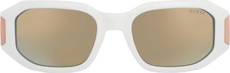 Guess Blue Gradient Geometric Ladies Sunglasses GF00056 21W 52