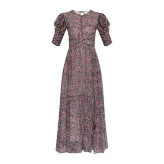 Isabel Marant Sichelle Dress - Dames - Maxi kleedjes - Rood - M - Katoen - Kleedjes