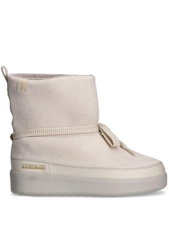 Napapijri Laarzen met logo-reli&euml;f - Beige