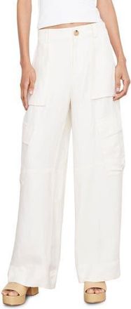 Vince Wide Leg Linen Blend Cargo Pants in Bone at Nordstrom Rack, Size 16 (Similar To 14W-16W)
