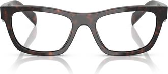 Prada 0pr B01v Rectangular Tortoiseshell Acetate Eyeglasses