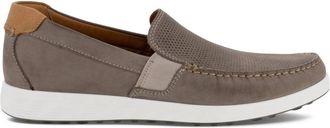 Ecco Mens S Lite Moccasin In Warm Grey/cognac