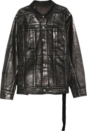Rick Owens Jumbo Metallic-effect Denim Jacket