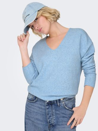 Only ONLRICA LIFE L/S V-NECK PULLO KNT NOOS Materialmix, regular fit