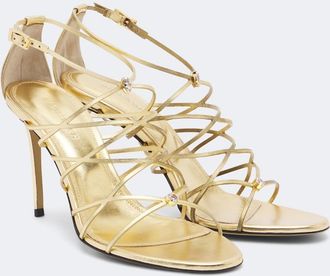 Mach & Mach Sandalias Daisy de piel adornadas
