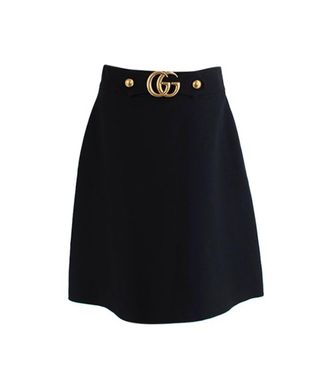 Gucci Black GG A Line Skirt Size XL