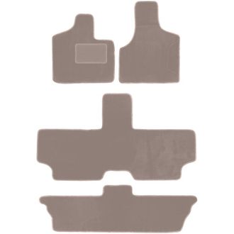 OEM Alfombrillas De Terciopelo Beige Para Chrysler Grand Voyager Iii 7 Plazas (2001-2007)