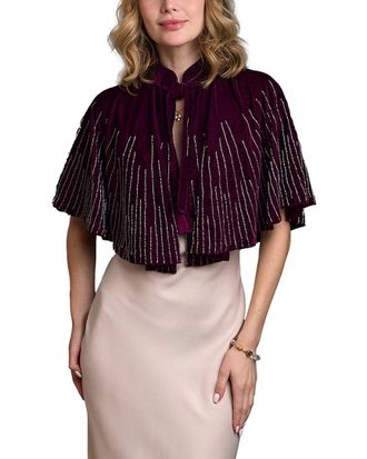 Saachi Saachi Velvet Crush Embellish Cape
