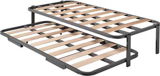 HOGAR 24 Cama Nido con 2 somieres estructura reforzada doble barra superior + patas. Varias medidas 90X190