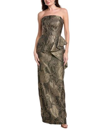 Rene Ruiz Strapless Column Gown