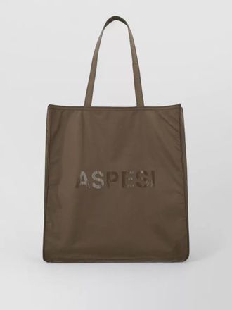 Aspesi logo tote bag top handles design