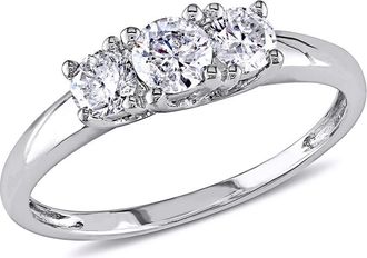 Amour 1/2 CT TW Three-stone Diamond Engagement Ring In 14K White Gold