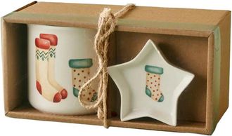 Bella Maison Sardinia Festive Porcelain Mug & Snack Set