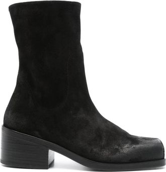 Mars&egrave;ll Zwarte Enkellaars - Dames - Laarzen met Hak - Zwart - 36 EU - Schoenen