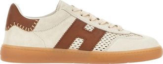 Hogan Beige Brown Cool Allacciato Forature Sneakers