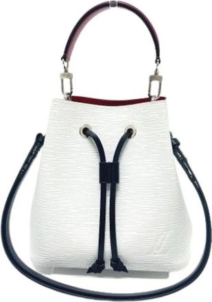 Louis Vuitton Pre-owned Leren Bucket Bag - Dames - Vintage Tas - Wit - ONE Size - Leer - Vintage