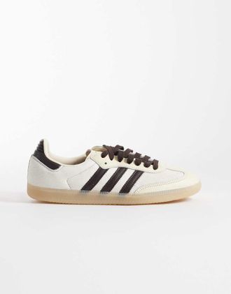 adidas Originals Samba OG - Sneakers color crema e marroni effetto cavallino-Neutro
