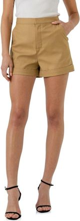 endless rose Tailored High Waist Shorts in Brown at Nordstrom, Size X-Small